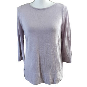 J Jill Size SP PS Small Petite Linen Modal Sweater Lavender Boat Neck